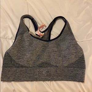 Blue sports bra